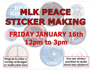 MLK Peace Sticker Ma